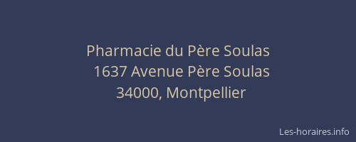Pharmacie du Père Soulas