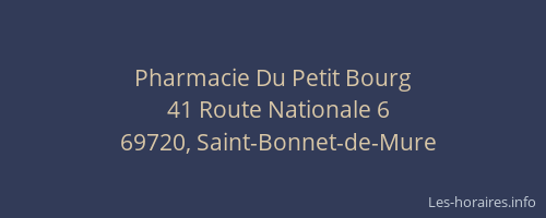 Pharmacie Du Petit Bourg