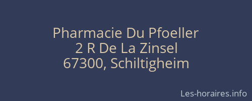 Pharmacie Du Pfoeller