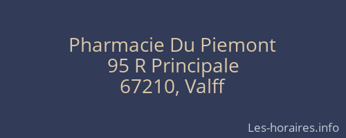 Pharmacie Du Piemont