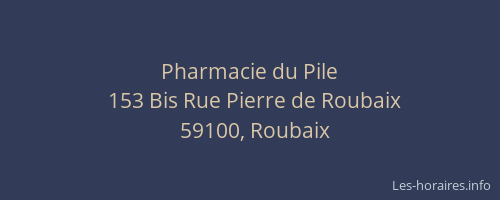 Pharmacie du Pile