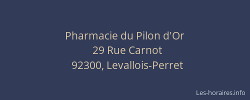 Pharmacie du Pilon d'Or