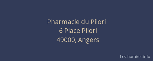 Pharmacie du Pilori