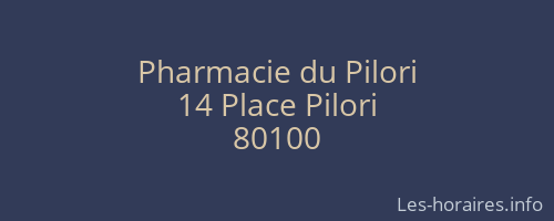 Pharmacie du Pilori