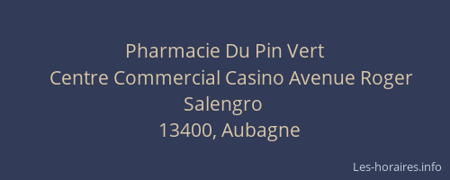 Pharmacie Du Pin Vert