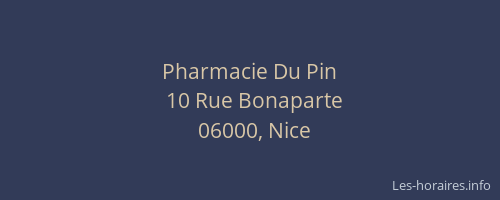 Pharmacie Du Pin