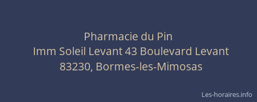 Pharmacie du Pin