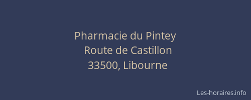 Pharmacie du Pintey