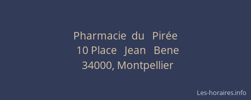 Pharmacie  du   Pirée