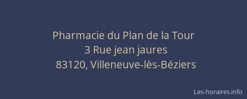 Pharmacie du Plan de la Tour
