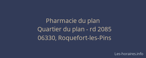 Pharmacie du plan
