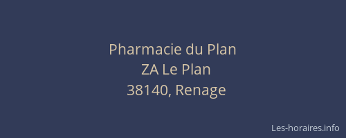 Pharmacie du Plan