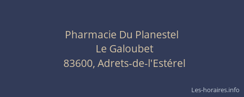 Pharmacie Du Planestel
