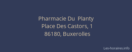 Pharmacie Du  Planty