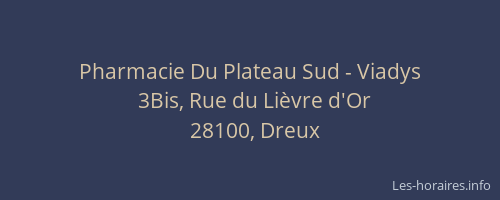 Pharmacie Du Plateau Sud - Viadys