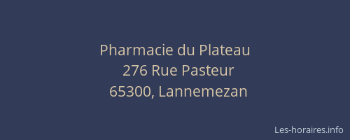 Pharmacie du Plateau
