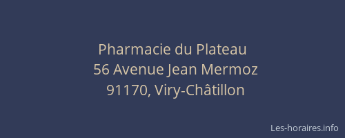 Pharmacie du Plateau