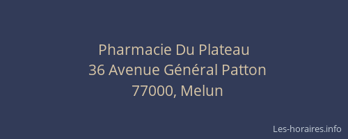 Pharmacie Du Plateau