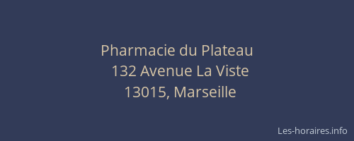 Pharmacie du Plateau