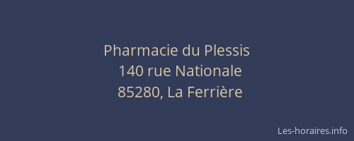 Pharmacie du Plessis