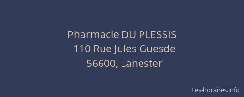 Pharmacie DU PLESSIS