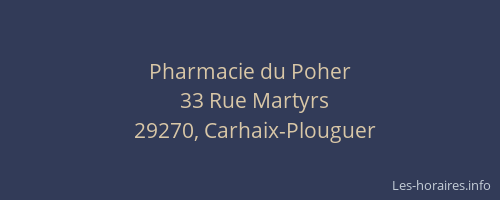 Pharmacie du Poher