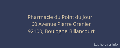 Pharmacie du Point du Jour