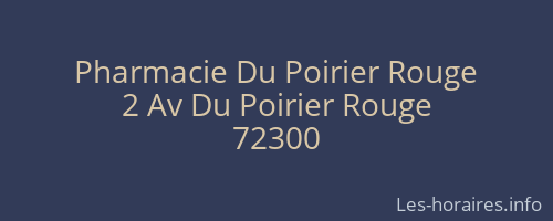 Pharmacie Du Poirier Rouge
