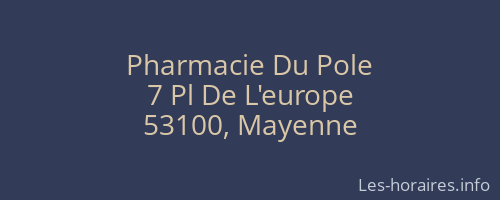 Pharmacie Du Pole