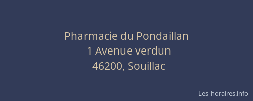 Pharmacie du Pondaillan