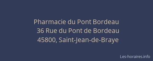 Pharmacie du Pont Bordeau