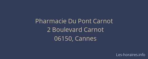 Pharmacie Du Pont Carnot