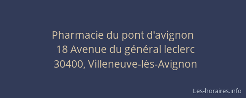 Pharmacie du pont d'avignon