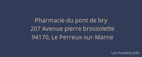 Pharmacie du pont de bry