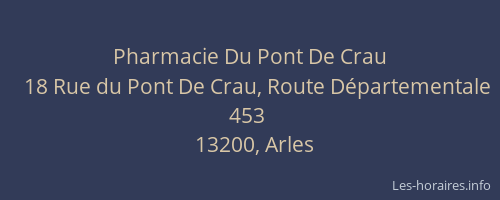 Pharmacie Du Pont De Crau