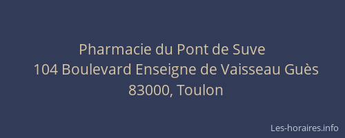 Pharmacie du Pont de Suve