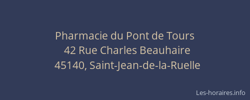 Pharmacie du Pont de Tours