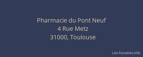 Pharmacie du Pont Neuf