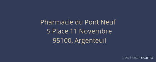 Pharmacie du Pont Neuf