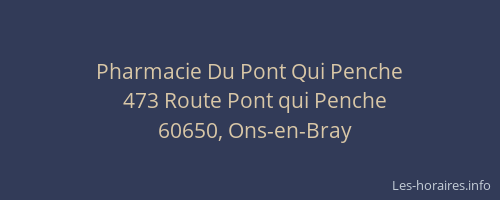 Pharmacie Du Pont Qui Penche