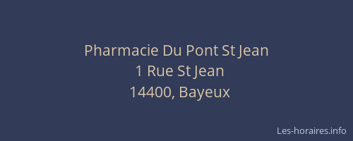 Pharmacie Du Pont St Jean