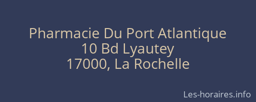 Pharmacie Du Port Atlantique