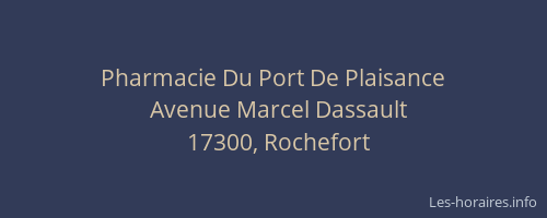 Pharmacie Du Port De Plaisance