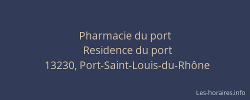Pharmacie du port