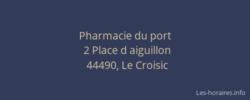 Pharmacie du port