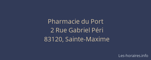 Pharmacie du Port