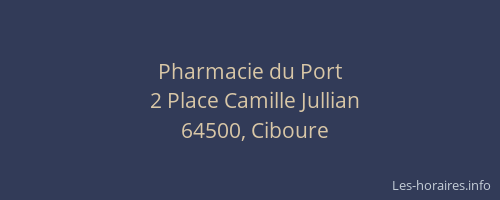 Pharmacie du Port