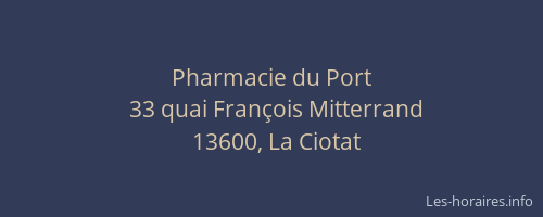 Pharmacie du Port