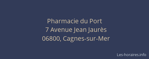 Pharmacie du Port