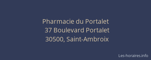 Pharmacie du Portalet